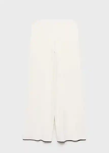 Pantalón Pipon Crudo Talla M Mujer Mango