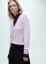 Chaqueta Cárdigan Lucca Malva Talla XS Mujer Mango