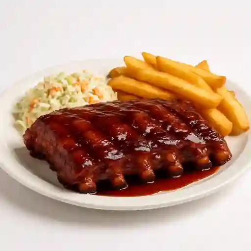 Costillas BBQ + Papas