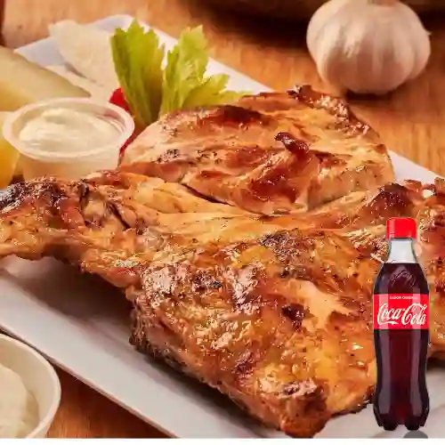 Combo 1/2 Pollo + Coca-Cola Sabor Original 400 ml