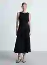 Vestido Camelia Negro Talla S Mujer Mango