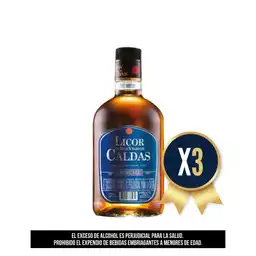 Licor De Ron Viejo De Caldas Esencial 750ml Combo X3