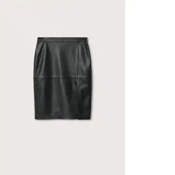 Falda Pencil Negro Talla 42 Mujer Mango