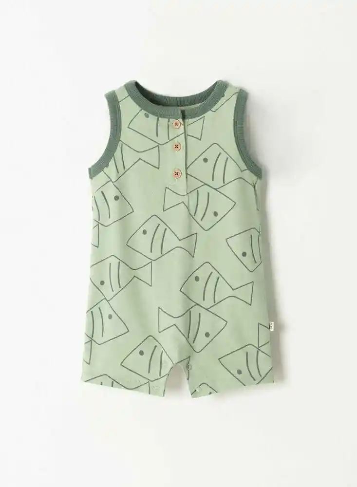 Enterizo 3/6 Meses-verde Est