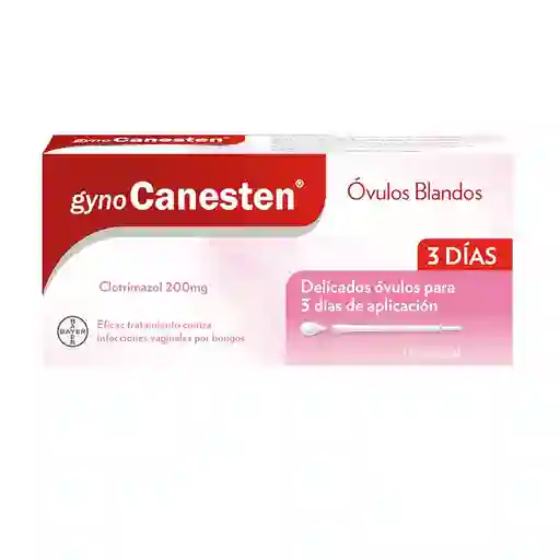 Gynocanesten Óvulo 3 Días Clotrimazol 200 mg Caja x 3 Óvulos