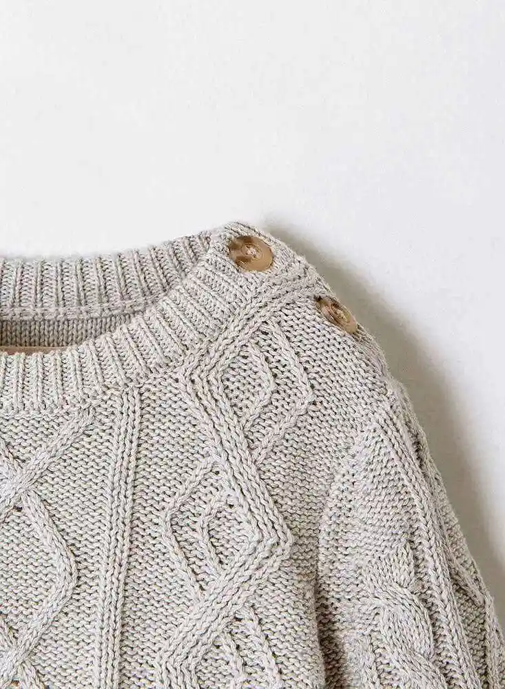 Buzo Sin Capucha 18/24mese-gris Jasp