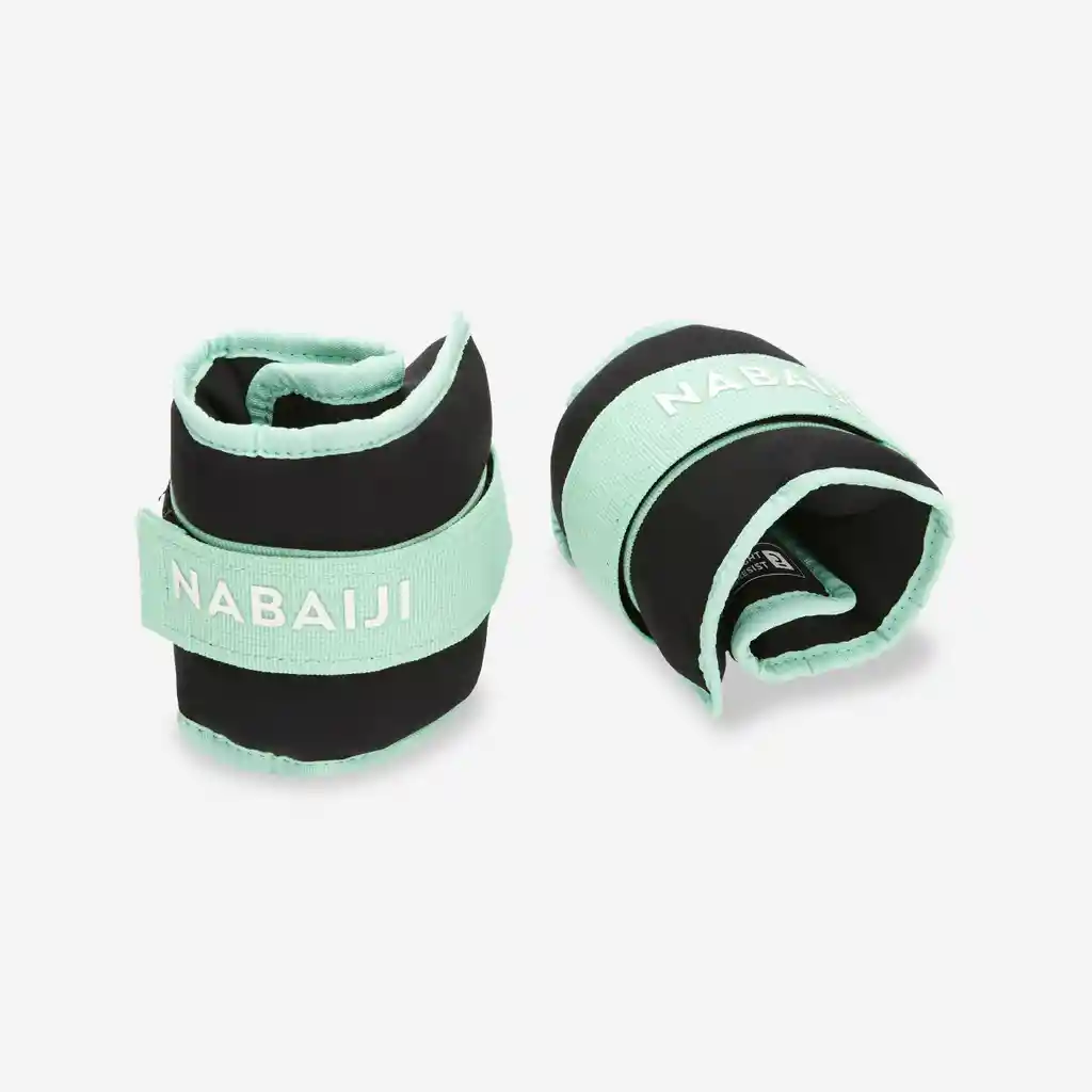 Pesas de Aquagym (x2 de 0.5kg) Para Tobillo y Muñeca Nabaiji - Verde Menta