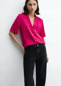 Camisa Sassa Fucsia Talla 26 Mujer Mango