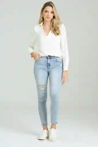 Jean Skinny Nilo Color Azul Claro Talla 12 Ragged