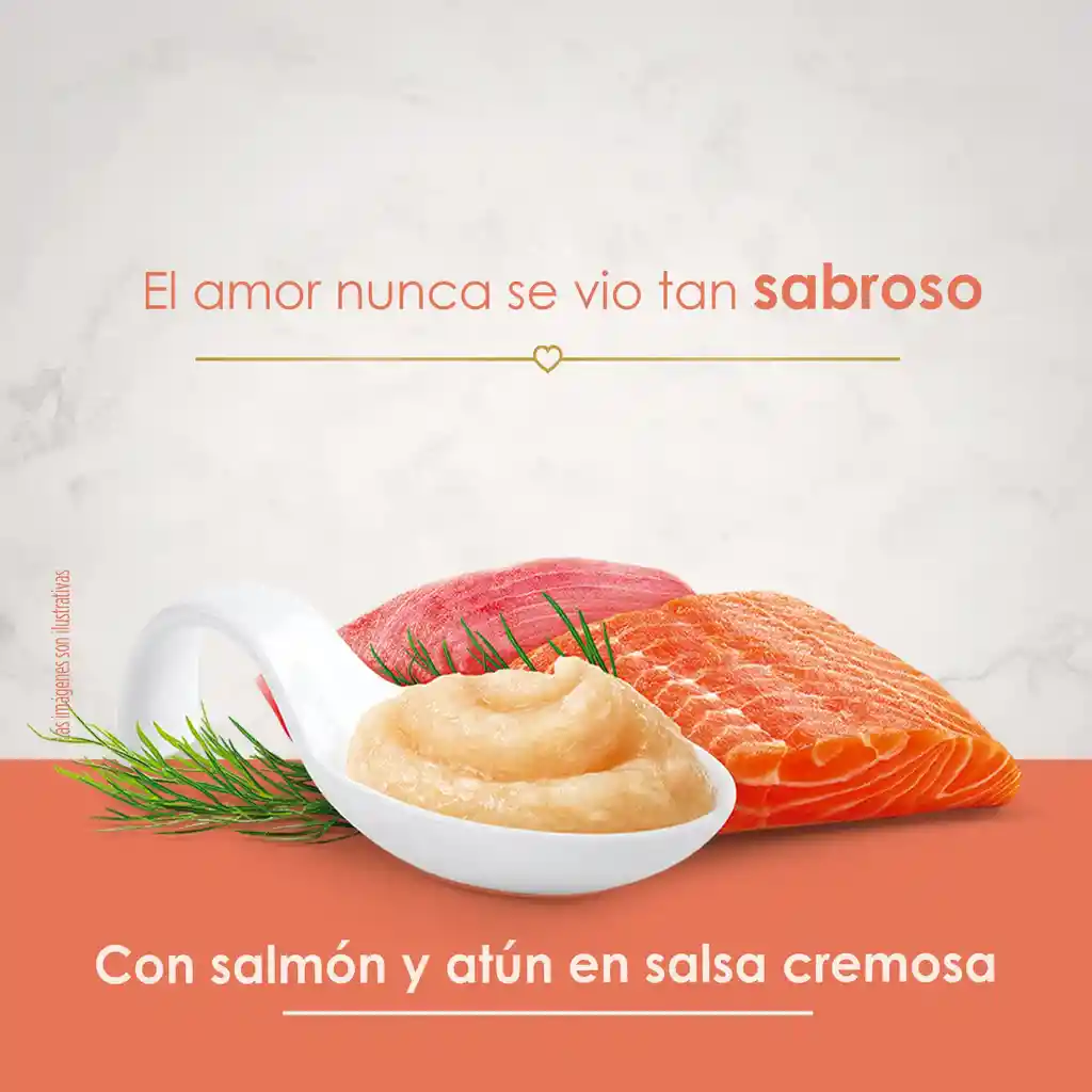Snack liquido para gatos Fancy Feast con atún y salmón x40gr