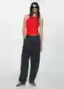 Top Boni Rojo Talla M Mujer Mango