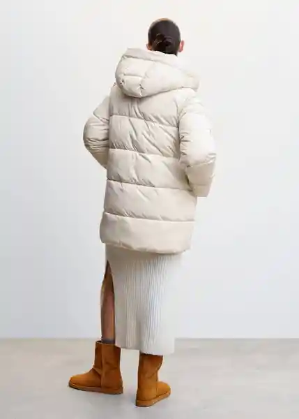 Abrigo Anorak Tokyo Offwhite Talla XL Mujer Mango