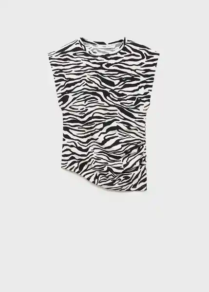 Camiseta Irma Negro Talla XS Mujer Mango