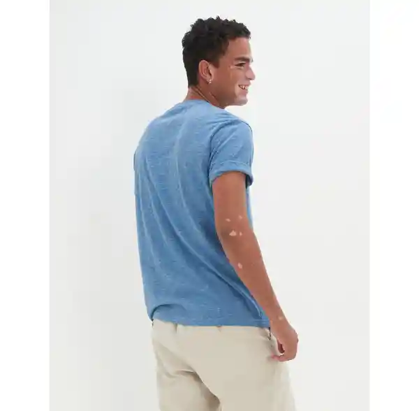 Camiseta Hombre en Azul T. Medium American Eagle