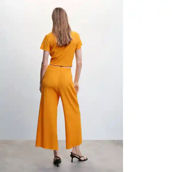 Pantalón Amura-H Naranja Talla S Mujer Mango