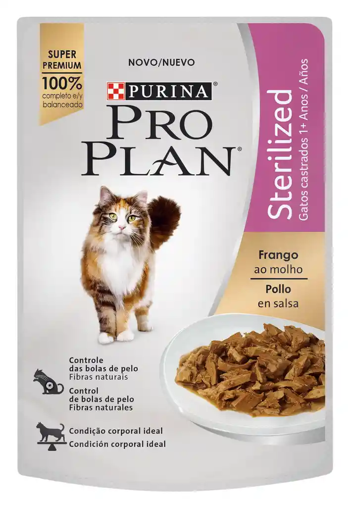 Comida humeda para gatos esterilizados Purina Pro Plan x 85gr