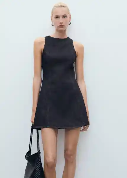 Vestido Blossom Tejano Soft Talla M Mujer Mango