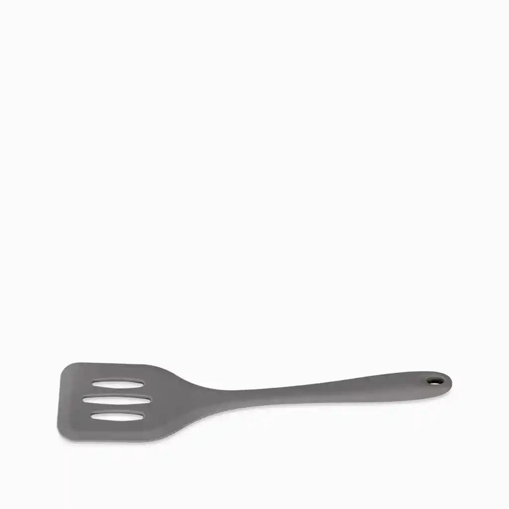 Espátula Ranurada Silicona Gris Ambiente Gourmet