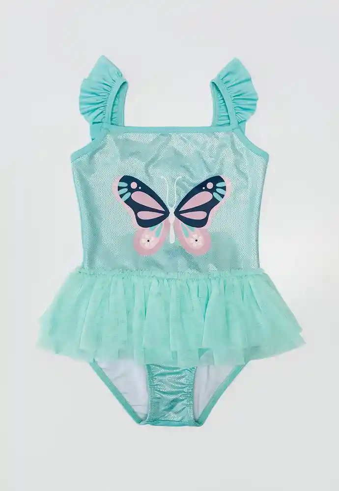 Vestido Baño Entero 5t-azul