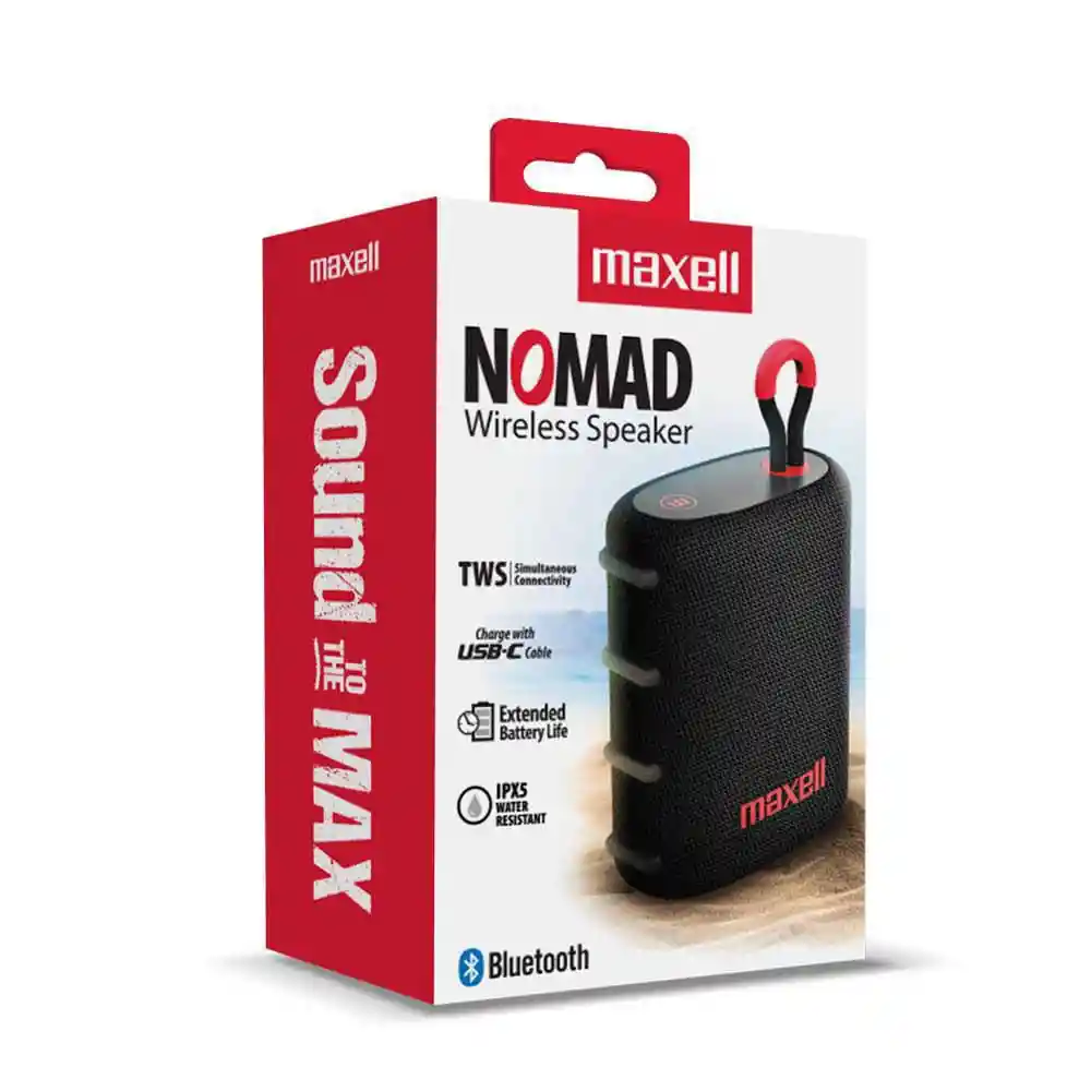 Bocina Maxell Nomad Bluetooth Negro