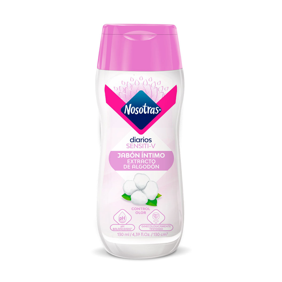 Nosotras Jabón Íntimo con Extracto de Algodón 130 ml