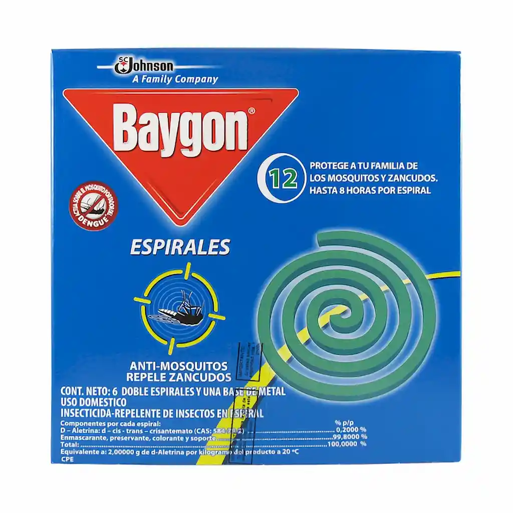 Baygon Repelente Solido Espiral contra Mosquitos