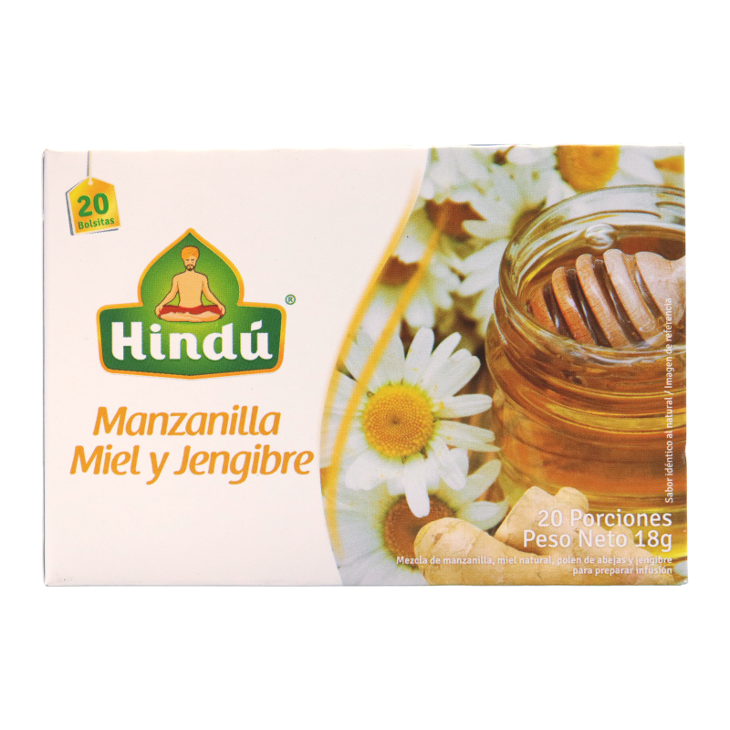 Hindú Aromática de Manzanilla Miel y Jengibre 18 g