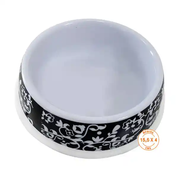 Pets Fun Plato Melamina Hueso 15.5 x 4 cm