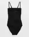 Vestido Baño Entero Negro Talla: MEDIUM 6091073 American Eagle