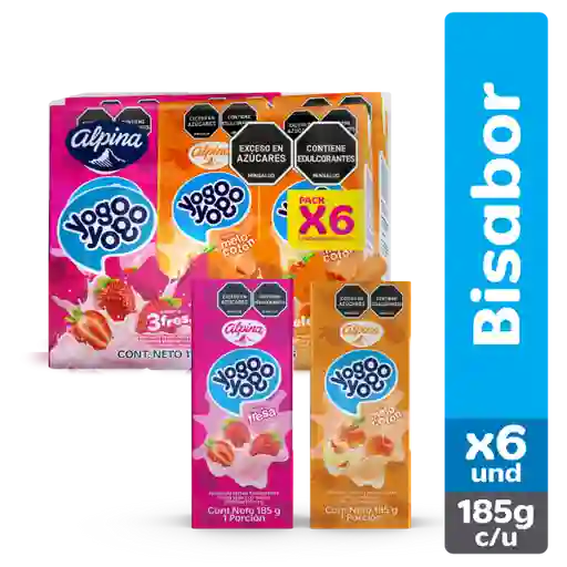 Yogo Yogo Bisabor Caja 185 g x 6 Und