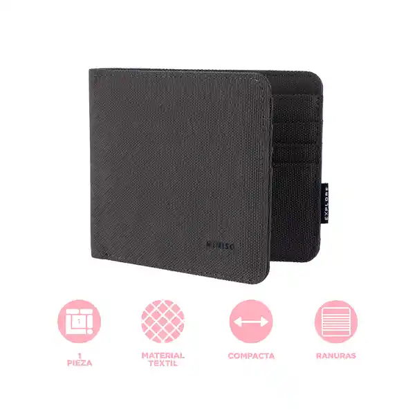 Billetera Casual de Tela Café Miniso