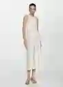 Vestido Noelia Offwhite Talla L Mujer Mango