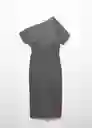 Vestido Adriana2 Gris Medio Vigoré Talla XS Mujer Mango