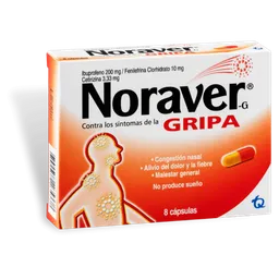 Noraver Antigripal En Capsulas Noraver 8 Und