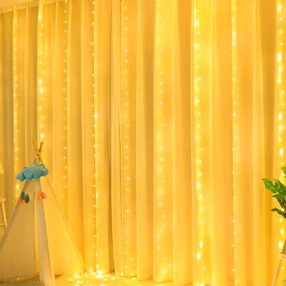 Luz Led para Cortina Blanco Cálido 1.5 m/5Ft 80 Ledcl05 Miniso