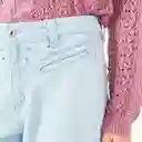 Jean Tiro Alto Bota Recta Azul Talla 10 - 696609