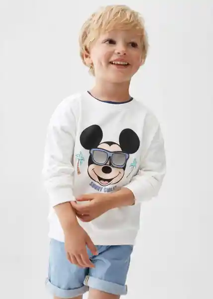 Sudadera Msmiles Off White Talla 66 Niños Mango