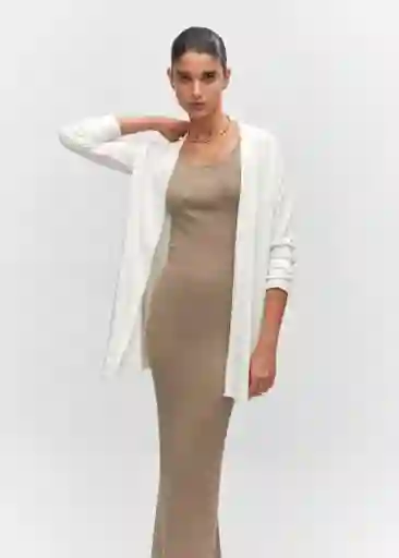 Cárdigan Alma Crudo Talla XL Mujer Mango