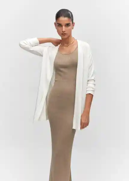 Cárdigan Alma Crudo Talla XL Mujer Mango