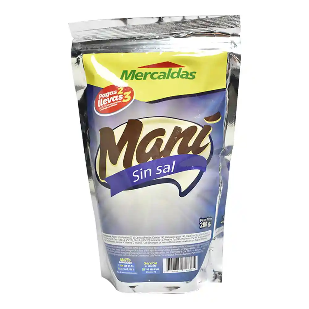 Mani Mercaldas Sin Sal X280 G 2X3