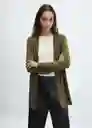 Chaqueta Cardigan Alma Khaki Talla 18 Mujer Mango