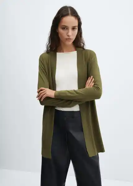 Chaqueta Cardigan Alma Khaki Talla 18 Mujer Mango