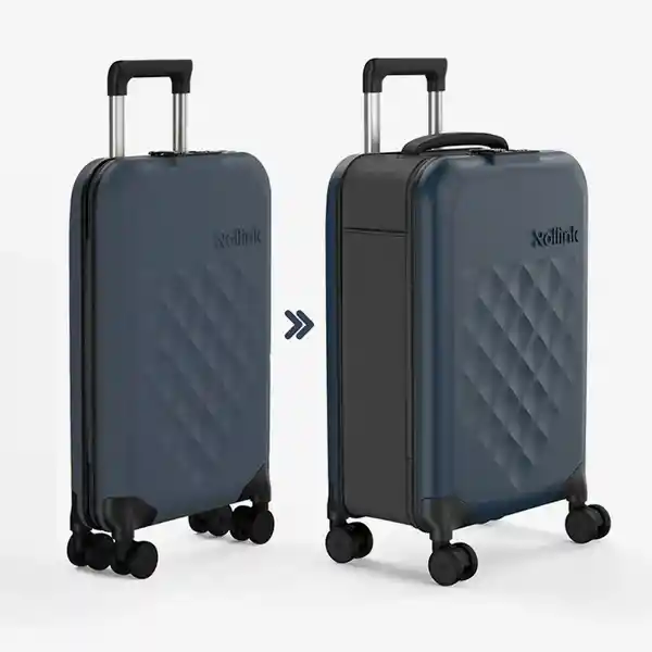 Rollink Maleta Carry on Flex Azul Pequeño 360