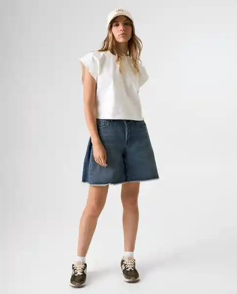 Camiseta Mujer Crudo Talla M 602G006_CRU110606 Americanino