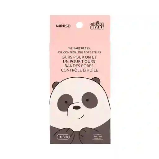 Miniso Banda de Puntos Negros Para Nariz Oso Panda Pequeñas