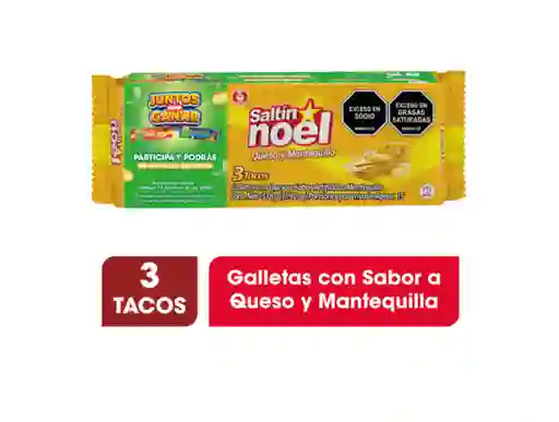 Saltin Noel Galleta Cracker Sabor a Queso y Mantequilla