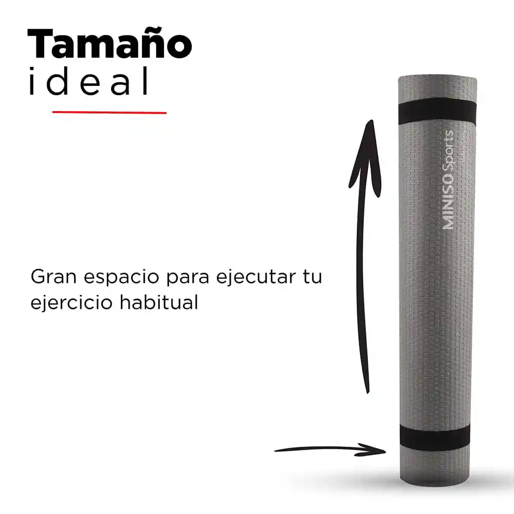 Miniso Tapete de Yoga de Doble Cara Gris