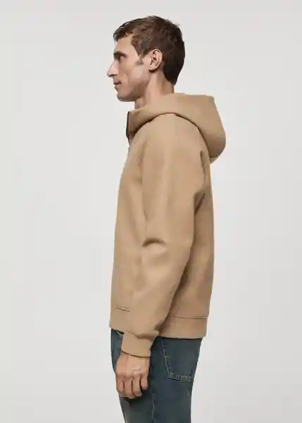 Sudadera Alludiah Beige Talla XXL Hombre Mango