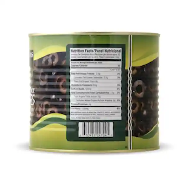 Marismas Aceitunas Negras en Rodajas