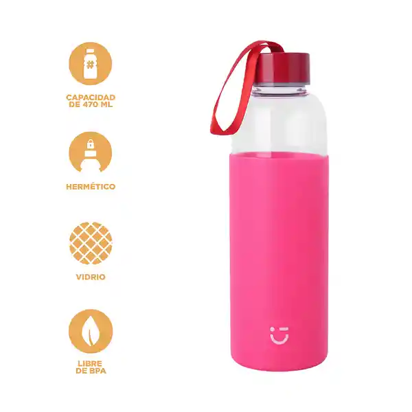 Vaso de Vidrio Serie Rosado Miniso